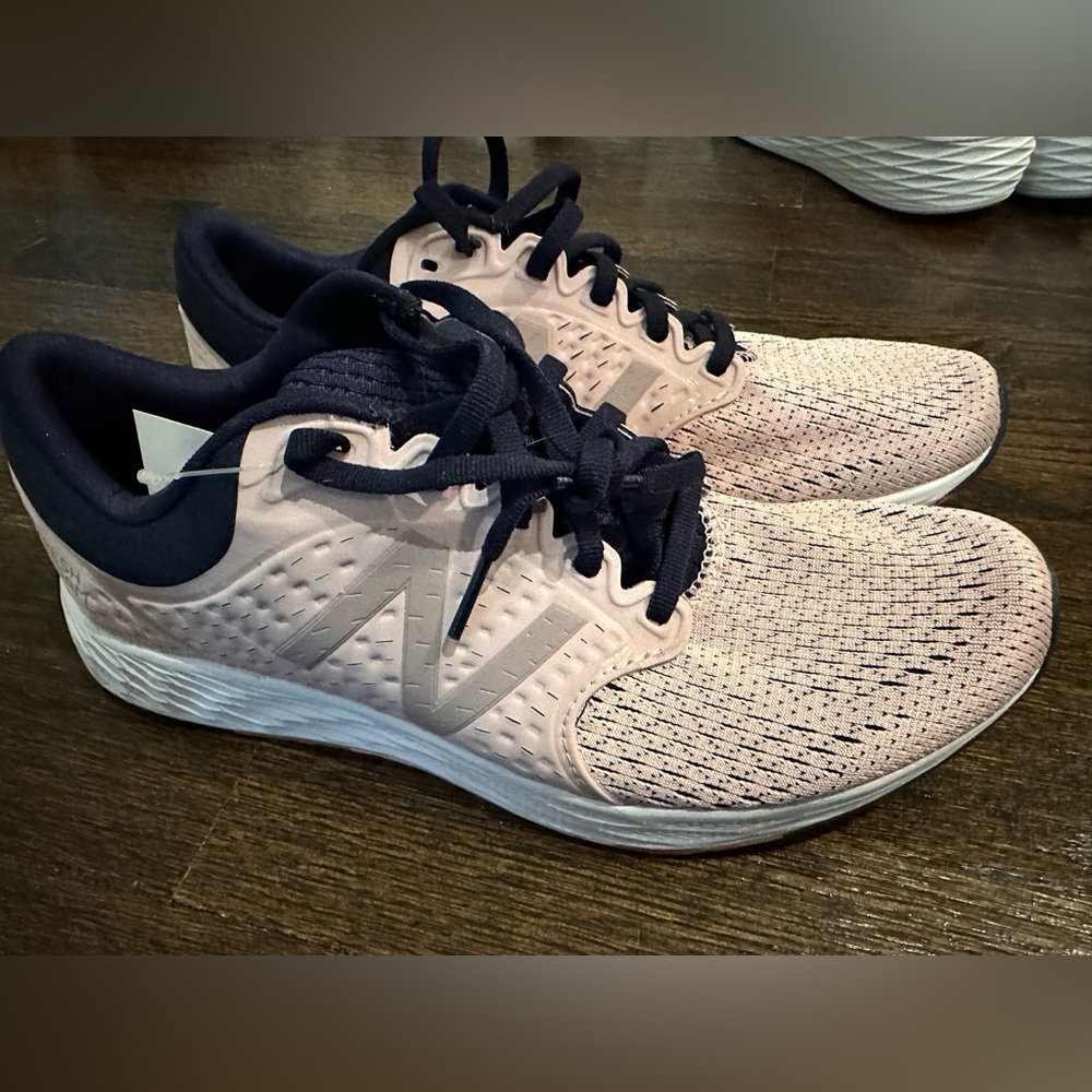 New Balance Fresh Foam sneaker size 9.5 womens pink and navy. Never worn.